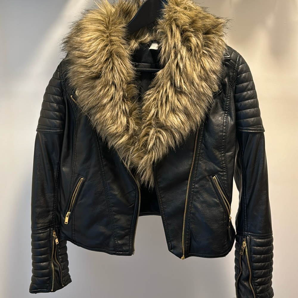 Faux leather jacket